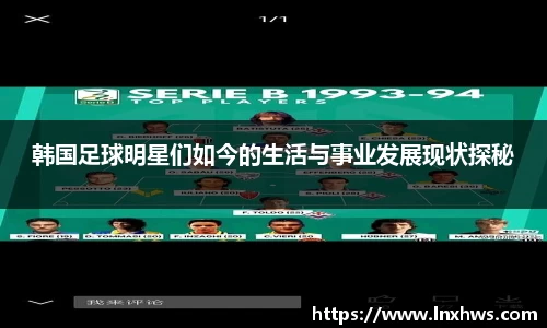 韩国足球明星们如今的生活与事业发展现状探秘